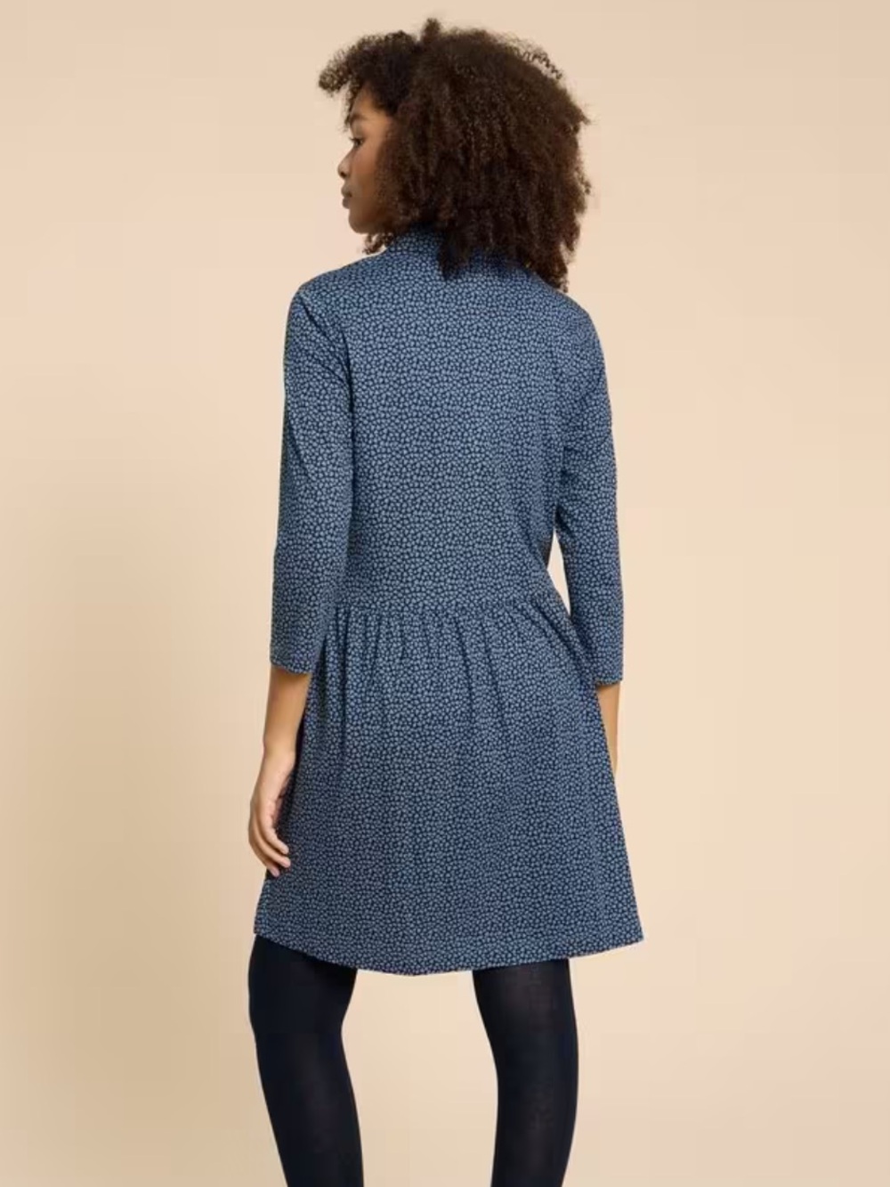 White Stuff Everly Heart Print Shirt Dress - Picture 6 of 7